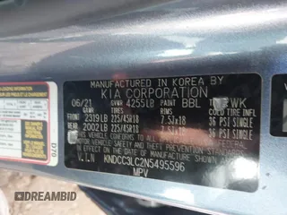 2022 Kia Niro Touring SE with VIN KNDCC3LC2N5495596, listed as a IAAI auction lot 41193282 with 30,643 mi miles. Bid and sale history available at carsss.com. Image 9.