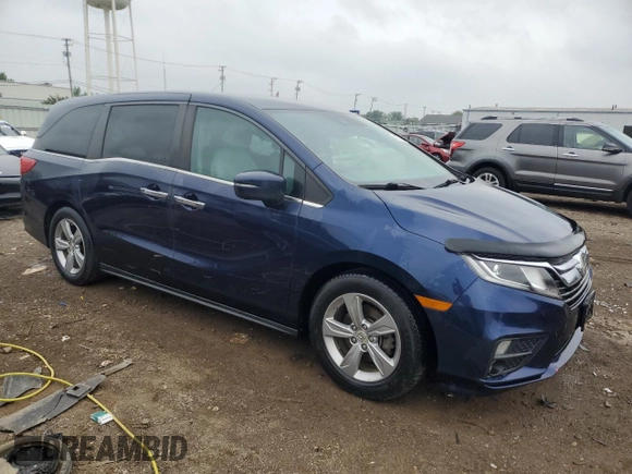 2018 Honda Odyssey EX with VIN 5FNRL6H57JB103291, listed as a Copart auction lot 58733025 with 177,279 mi miles and Salvage title. Bid and sale history available at DreamBid. Image 4.