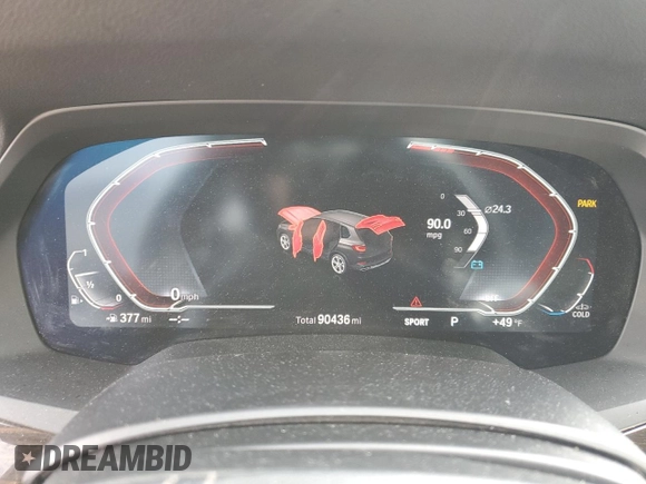 2019 BMW X5 xDrive40i with VIN 5UXCR6C51KLL60617, listed as a Copart auction lot 47344975 with 90,436 mi miles and Salvage Title. Bid and sale history available at carsss.com. Image 9.
