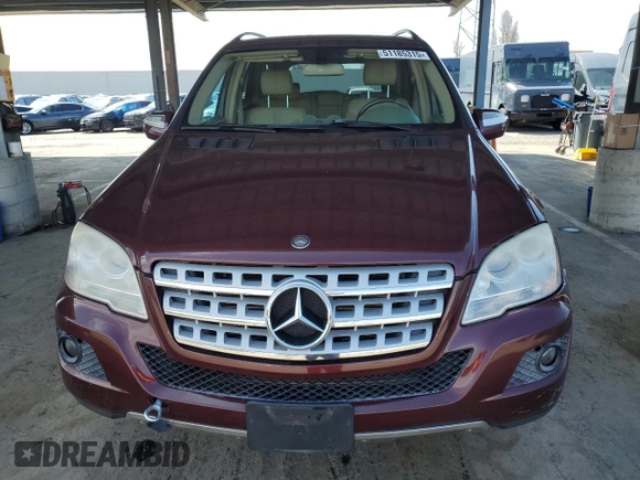 2010 Mercedes-Benz M 350 with VIN 4JGBB2FB7AA615630, listed as a Copart auction lot 51185315 with 168,742 mi miles and Clean Title. Bid and sale history available at DreamBid. Image 5.