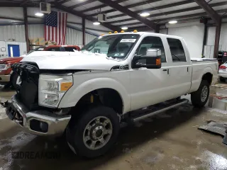 2012 Ford Super Duty F-250 SRW XL with VIN 1FT7W2B65CEC23670, listed as a Copart auction lot 46077465 with 125,834 mi miles and Salvage Title. Bid and sale history available at carsss.com. Image 1.