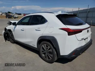 2021 Lexus UX 250h F Sport with VIN JTHE9JBH0M2043962, listed as a Copart auction lot 62220935 with 43,278 mi miles and Salvage title. Bid and sale history available at DreamBid. Image 2.