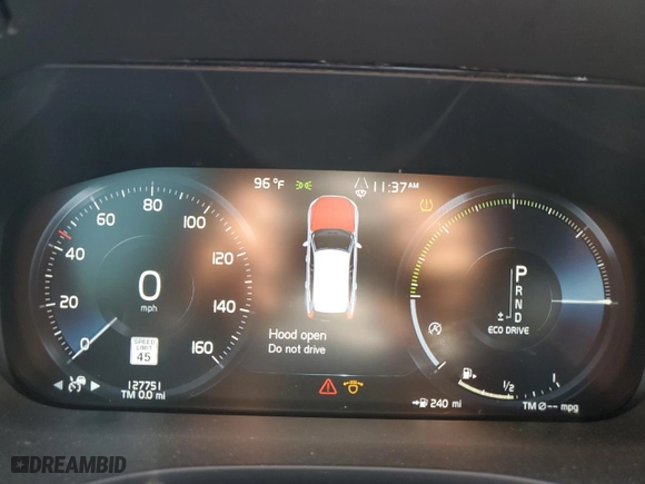 2018 Volvo XC60 R-Design with VIN YV4A22RM1J1023621, listed as a Copart auction lot 65440304 with 127,751 mi miles and Salvage Title. Bid and sale history available at carsss.com. Image 9.