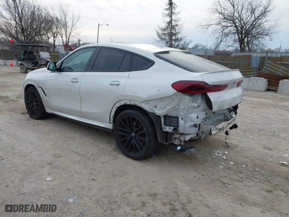 2023 BMW X6 xDrive40i with VIN 5UXCY6C08P9P28397, listed as a IAAI auction lot 41325621 with 66,412 mi miles. Bid and sale history available at carsss.com. Image 3.