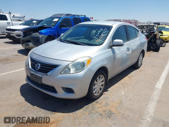 2012 Nissan Versa SV with VIN 3N1CN7AP4CL852865, listed as a IAAI auction lot 42708690 with 119,997 mi miles and . Bid and sale history available at DreamBid. Image 2.