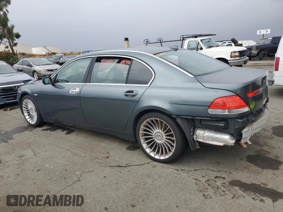 2003 BMW 7 Series 745Li with VIN WBAGN63403DR13949, listed as a Copart auction lot 81795894 with 109,828 mi miles and Salvage Title. Bid and sale history available at DreamBid. Image 2.