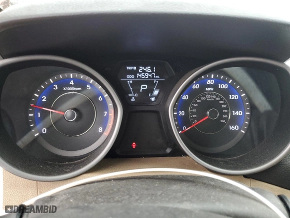 2011 Hyundai Elantra Ltd with VIN KMHDH4AE1BU146653, listed as a Copart auction lot 52102595 with 145,947 mi miles and Salvage Title. Bid and sale history available at carsss.com. Image 9.