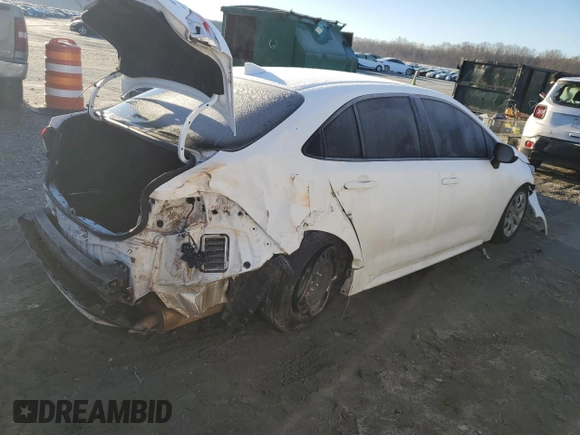 2021 Toyota Corolla LE with VIN JTDEPMAE0MJ148281, listed as a Copart auction lot 42642075 with 94,993 mi miles and Salvage Title. Bid and sale history available at carsss.com. Image 3.