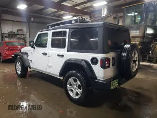 2022 Jeep Wrangler Unlimited Sport S with VIN 1C4HJXDG4NW180085, listed as a Copart auction lot 87685325 with 53,586 mi miles and Salvage Title. Bid and sale history available at DreamBid. Image 2.