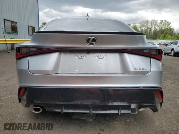 2024 Lexus IS 350 F Sport with VIN JTHGZ1B2XR5073688, listed as a Copart auction lot 56994845 with 9,593 mi miles and Salvage title. Bid and sale history available at DreamBid. Image 6.