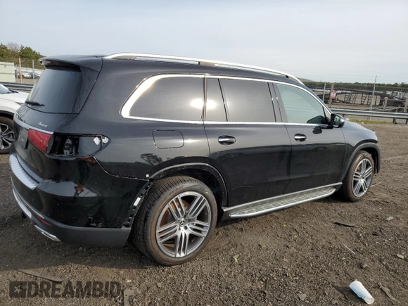 2022 Mercedes-Benz GLS 450 with VIN 4JGFF5KE4NA710045, listed as a Copart auction lot 50248833 with 1,642 mi miles and . Bid and sale history available at DreamBid. Image 3.