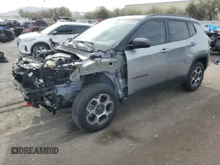 2022 Jeep Compass Trailhawk with VIN 3C4NJDDB7NT115212, listed as a Copart auction lot 50432345 with 20,093 mi miles and Salvage title. Bid and sale history available at DreamBid. Image 1.