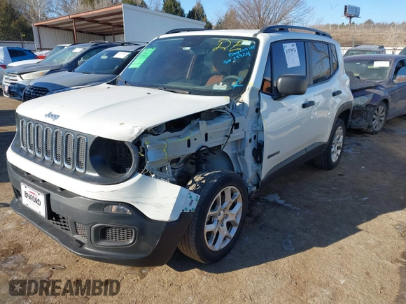 2018 Jeep Renegade Sport with VIN ZACCJBAB3JPJ29591, listed as a IAAI auction lot 41579924 with 62,900 mi miles. Bid and sale history available at carsss.com. Image 17.