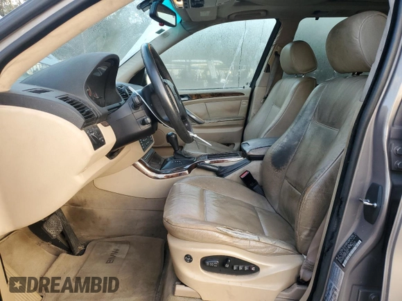 2005 BMW X5 3.0i with VIN 5UXFA13535LY17925, listed as a Copart auction lot 83098944 with 194,951 mi miles and Salvage Title. Bid and sale history available at carsss.com. Image 7.