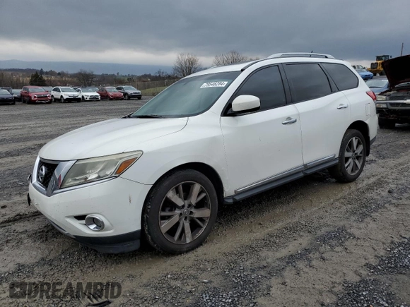 2013 Nissan Pathfinder Platinum z VIN 5N1AR2MM3DC675456, wystawiony jako Copart lot #79548284 z przebiegiem 199 935 mil mil oraz Szkoda całkowita • Salvage title. Historia ofert i sprzedaży dostępna na DreamBid. Obrazek 1.