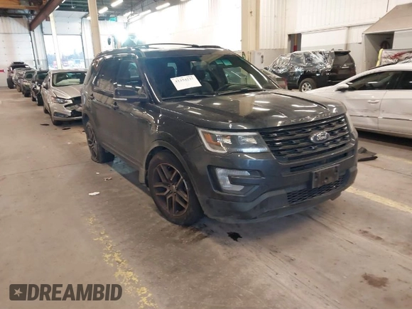 2017 Ford Explorer Sport z VIN 1FM5K8GT9HGA04092, wystawiony jako IAAI lot #41354237 z przebiegiem 96 620 mil mil oraz . Historia ofert i sprzedaży dostępna na DreamBid. Obrazek 1.