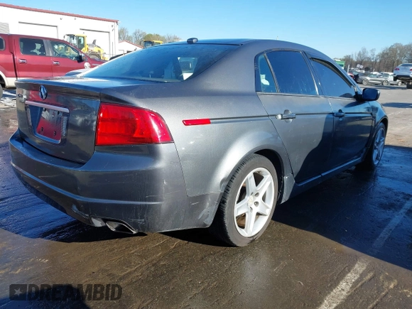 2005 Acura TL with VIN 19UUA662X5A050563, listed as a IAAI auction lot 41817787 with 244,739 mi miles. Bid and sale history available at carsss.com. Image 4.