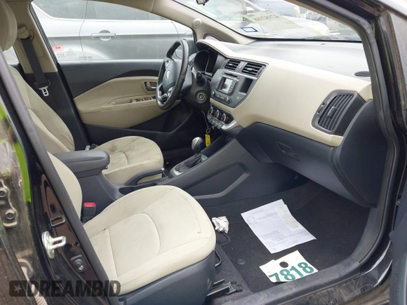 2013 Kia Rio SX with VIN KNADN5A36D6245572, listed as a IAAI auction lot 42182188 with 205,142 mi miles and . Bid and sale history available at DreamBid. Image 5.