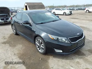 2014 Kia Optima SXL Turbo with VIN 5XXGR4A66EG307497, listed as a IAAI auction lot 42020082 with 134,736 mi miles and . Bid and sale history available at DreamBid. Image 1.