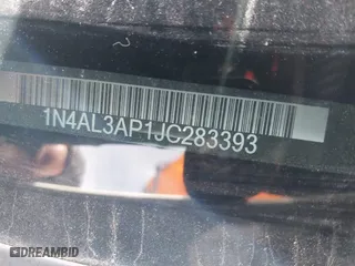 2018 Nissan Altima 2.5 SR with VIN 1N4AL3AP1JC283393, listed as a IAAI auction lot 41701104 with 142,917 mi miles. Bid and sale history available at carsss.com. Image 9.