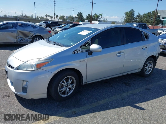 2011 Toyota Prius I with VIN JTDKN3DU3B0283148, listed as a IAAI auction lot 41745665 with 166,688 mi miles. Bid and sale history available at carsss.com. Image 19.
