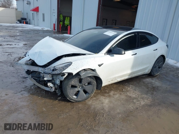 2021 Tesla Model 3 Long Range with VIN 5YJ3E1EB6MF094309, listed as a IAAI auction lot 41651475 with Not Provided miles. Bid and sale history available at carsss.com. Image 16.