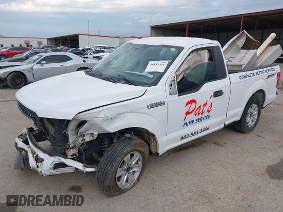 2018 Ford F-150 XL with VIN 1FTMF1CB7JKC69637, listed as a IAAI auction lot 41881356 with 1 mi miles. Bid and sale history available at carsss.com. Image 2.