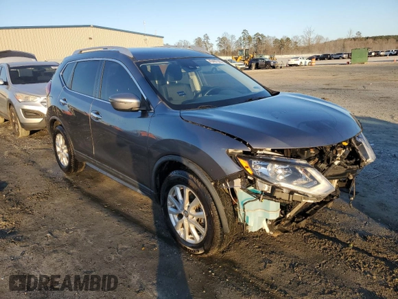 2019 Nissan Rogue SV with VIN KNMAT2MT2KP507083, listed as a Copart auction lot 43407335 with 66,773 mi miles and Salvage Title. Bid and sale history available at DreamBid. Image 4.