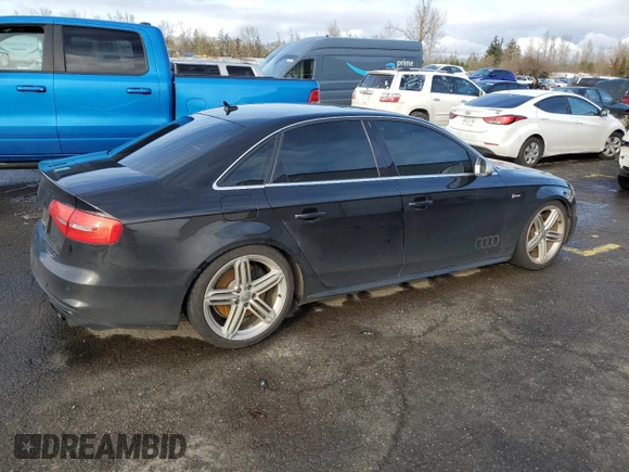 2014 Audi S4 Prestige with VIN WAUKGAFL7EA077037, listed as a Copart auction lot 86610424 with 81,104 mi miles and Salvage Title. Bid and sale history available at carsss.com. Image 3.