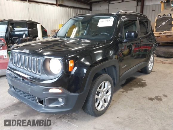 2017 Jeep Renegade Latitude with VIN ZACCJBBB6HPG34746, listed as a IAAI auction lot 41915833 with 60,814 mi miles. Bid and sale history available at carsss.com. Image 19.
