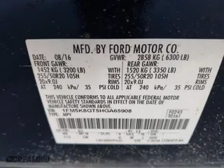 2017 Ford Explorer Sport with VIN 1FM5K8GT5HGA65908, listed as a IAAI auction lot 41391956 with 162,023 mi miles. Bid and sale history available at carsss.com. Image 9.