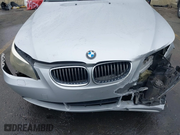 2007 BMW 5 Series 530i with VIN WBANE73507CM46579, listed as a IAAI auction lot 41511577 with 168,904 mi miles. Bid and sale history available at carsss.com. Image 6.