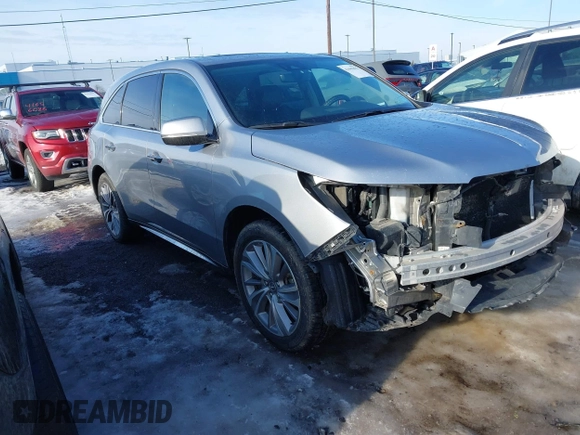 2017 Acura MDX w/Technology Pkg with VIN 5J8YD4H57HL000488, listed as a IAAI auction lot 41665825 with 72,485 mi miles. Bid and sale history available at carsss.com. Image 1.
