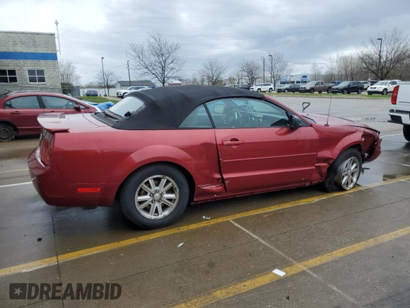 2007 Ford Mustang Deluxe with VIN 1ZVFT84N275353646, listed as a Copart auction lot 51713595 with 189,090 mi miles and Salvage Title. Bid and sale history available at carsss.com. Image 3.