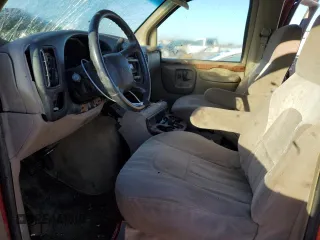 2000 Chevrolet Express Cargo Van w/YF7 with VIN 1GBFG15R9Y1275007, listed as a Copart auction lot 80754994 with 0 mi miles and Salvage Title. Bid and sale history available at carsss.com. Image 7.