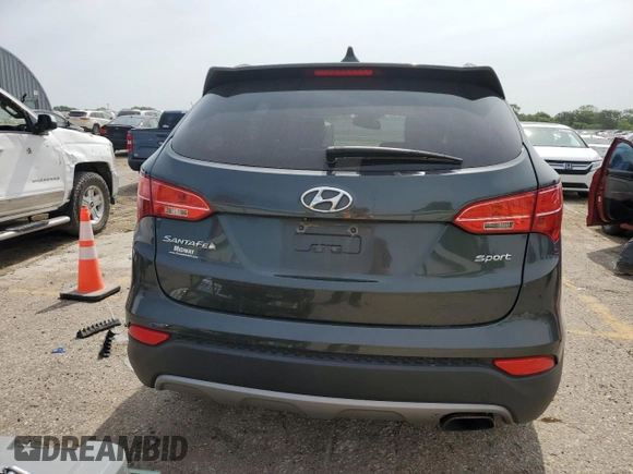 2014 Hyundai Santa Fe with VIN 5XYZU3LBXEG193009, listed as a Copart auction lot 60458575 with 151,230 mi miles and Salvage title. Bid and sale history available at DreamBid. Image 6.