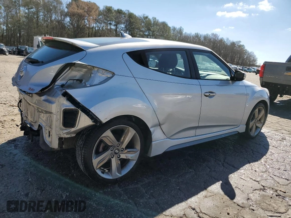 2014 Hyundai Veloster Turbo with VIN KMHTC6AE8EU183757, listed as a Copart auction lot 47384425 with 82,561 mi miles and Salvage Title. Bid and sale history available at carsss.com. Image 3.