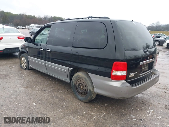 2005 Kia Sedona LX with VIN KNDUP132356703354, listed as a IAAI auction lot 41529197 with 1 mi miles. Bid and sale history available at carsss.com. Image 3.