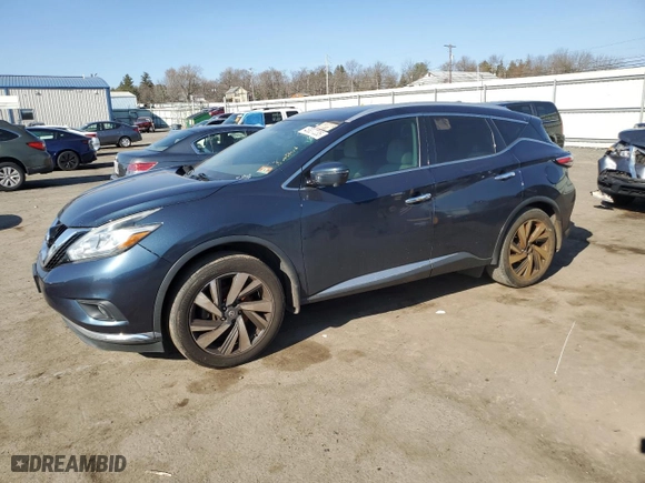 2017 Nissan Murano Platinum with VIN 5N1AZ2MH8HN171305, listed as a Copart auction lot 48837235 with 207,233 mi miles and Clean Title. Bid and sale history available at carsss.com. Image 1.