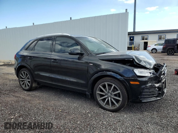 2018 Audi Q3 Premium Plus with VIN WA1JCCFS0JR011688, listed as a Copart auction lot 50661435 with 48,602 mi miles and Clean title. Bid and sale history available at DreamBid. Image 4.