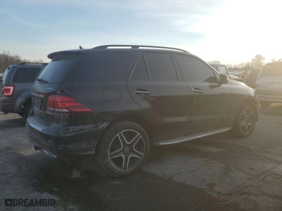 2018 Mercedes-Benz GLE with VIN 4JGDA5HB7JB170004, listed as a Copart auction lot 43036035 with 101,183 mi miles and Salvage Title. Bid and sale history available at carsss.com. Image 3.