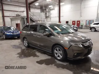 2018 Honda Odyssey EX z VIN 5FNRL6H58JB104451, wystawiony jako IAAI lot #42467395 z przebiegiem 78 950 mil mil oraz . Historia ofert i sprzedaży dostępna na DreamBid. Obrazek 1.