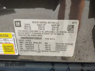 2015 Chevrolet Traverse LT with VIN 1GNKRGKD9FJ386547, listed as a IAAI auction lot 42663028 with 170,563 mi miles and . Bid and sale history available at DreamBid. Image 9.