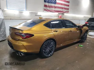 2021 Acura TLX Type S with VIN 19UUB7F09MA000219, listed as a Copart auction lot 50075445 with 35,341 mi miles and Salvage Title. Bid and sale history available at carsss.com. Image 3.