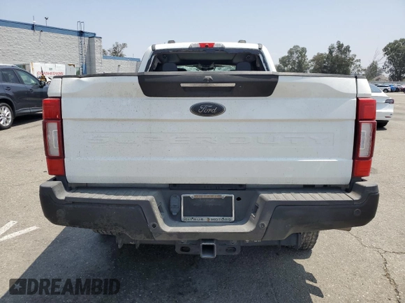 2021 Ford F-250 XL with VIN 1FT7W2BTXMED91036, listed as a Copart auction lot 58996015 with Not provided miles and Salvage title. Bid and sale history available at DreamBid. Image 6.