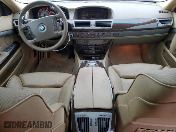 2005 BMW 7 Series 745Li z VIN WBAGN63545DS58481, wystawiony jako Copart lot #78895514 z przebiegiem Nie podano mil oraz Czysty tytuł • Clean title. Historia ofert i sprzedaży dostępna na DreamBid. Obrazek 8.