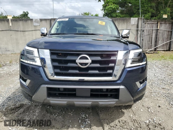 2024 Nissan Armada Platinum with VIN JN8AY2DB0R9850275, listed as a Copart auction lot 75102554 with 5,760 mi miles and Salvage Title. Bid and sale history available at carsss.com. Image 5.