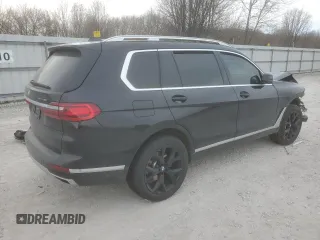 2022 BMW X7 xDrive40i with VIN 5UXCW2C06N9L50284, listed as a Copart auction lot 46737505 with 0 mi miles and Salvage Title. Bid and sale history available at carsss.com. Image 3.