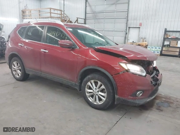 2015 Nissan Rogue SV with VIN 5N1AT2MK7FC835647, listed as a IAAI auction lot 41480827 with 115447 miles. Bid and sale history available at carsss.com. Image 1.