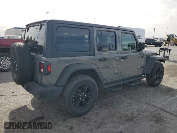 2022 Jeep Wrangler Unlimited Sport with VIN 1C4HJXDN9NW163815, listed as a Copart auction lot 41976415 with 48,078 mi miles and Salvage title. Bid and sale history available at DreamBid. Image 3.